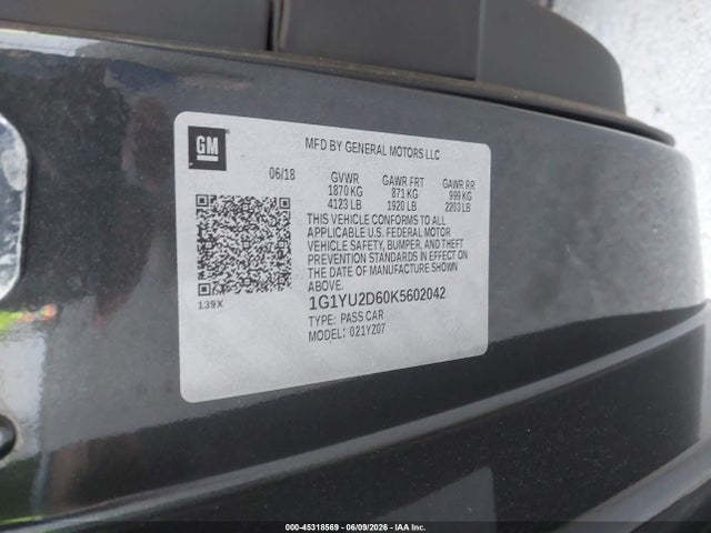 Chevrolet Corvette Z06 2019 1G1YU2D60K5602042 Image 9