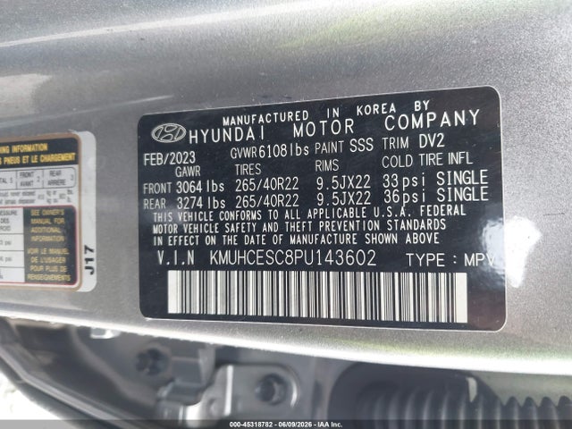 2023 Genesis Gv80 3.5t Awd მანქანა იყიდება აუქციონზე, vin: KMUHCESC8PU143602, აუქციონის ნომერი: 45318782