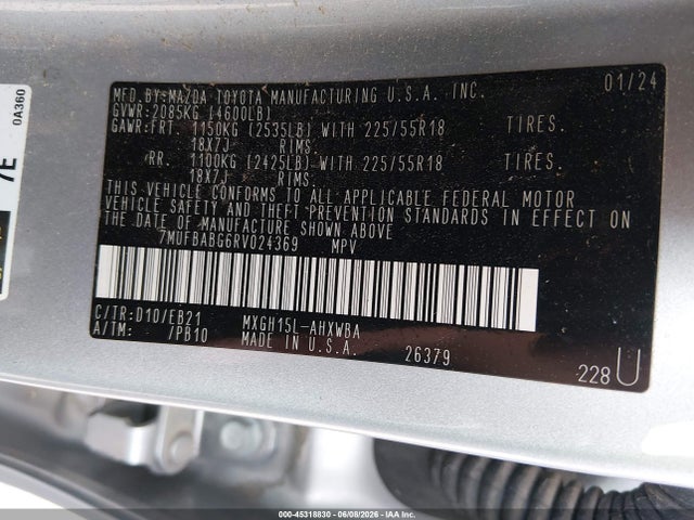 7MUFBABG6RV024369 Toyota Corolla Cross Hybrid Xse