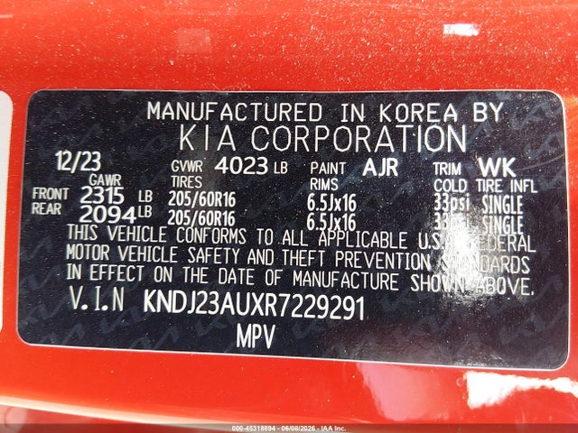 KIA SOUL LX 2024 KNDJ23AUXR7229291 Image 9