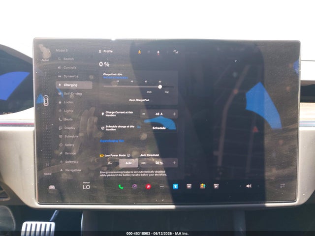 45318903 :رقم المزاد ، 5YJSA1E5XTF552353 vin ، 2026 Tesla Model S All-wheel Drive مزاد بيع