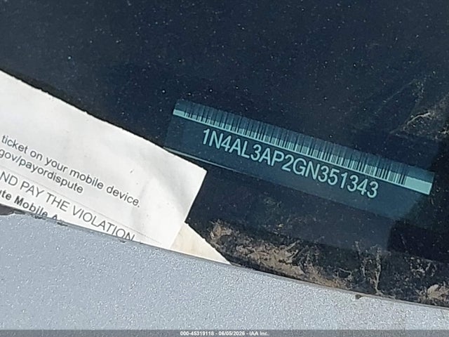 45319118 :رقم المزاد ، 1N4AL3AP2GN351343 vin ، 2016 Nissan Altima 2.5 S مزاد بيع