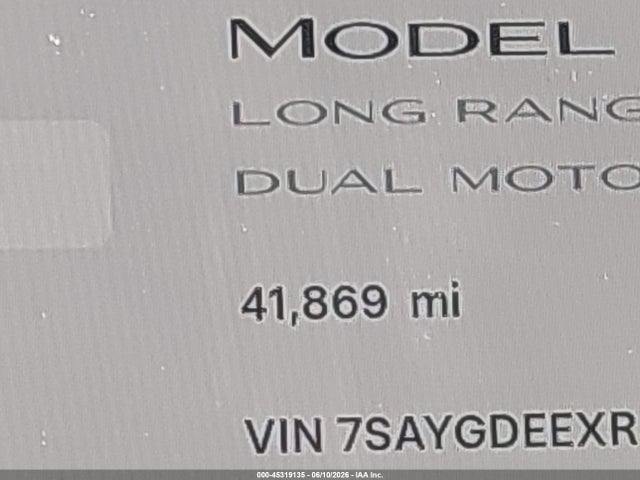 Aukcja sprzedaży 2024 Tesla Model Y Long Range Dual Motor All-wheel Drive, vin: 7SAYGDEEXRA253965, numer aukcji: 45319135