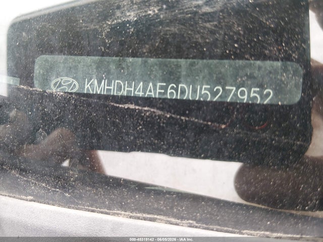 2013 Hyundai Elantra Gls მანქანა იყიდება აუქციონზე, vin: KMHDH4AE6DU527952, აუქციონის ნომერი: 45319142