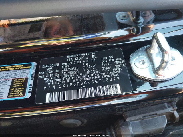 KIA Telluride S 2025 5XYP6DGC4SG733329 Image 9