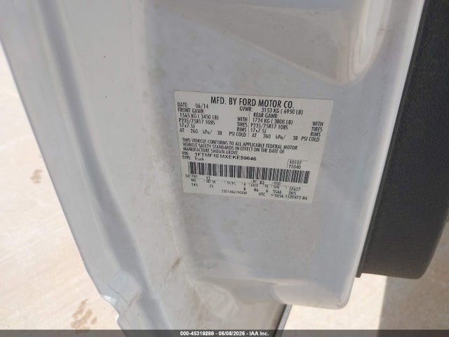 Ford F-150 Xl 2014 1FTMF1EMXEKE59646 Image 9