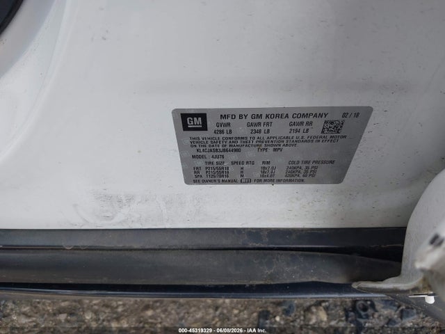 Aukcja sprzedaży 2018 Buick Encore Preferred, vin: KL4CJASB3JB644980, numer aukcji: 45319329