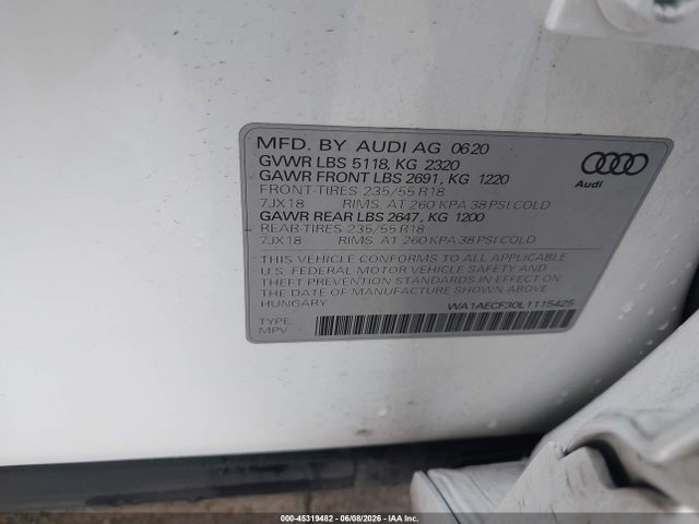 WA1AECF30L1115425 Audi Q3 Premium 45 Tfsi Quattro Tiptronic