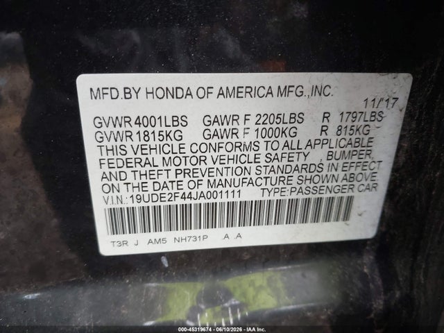 Продажа на аукционе авто 2018 Acura Ilx Special Edition, vin: 19UDE2F44JA001111, номер лота: 45319674
