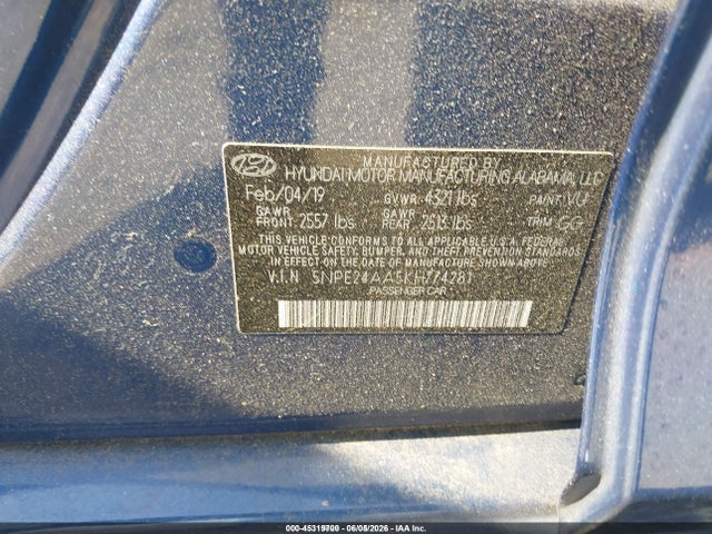 Hyundai SONATA ECO 2019 5NPE24AA5KH774281 Image 9