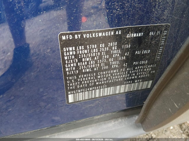 WVGTMPE24MP042233 Volkswagen ID.4 PRO S