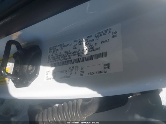 Продажа на аукционе авто 2016 Ford F-150 Xlt, vin: 1FTEW1EF5GFC30552, номер лота: 45319951