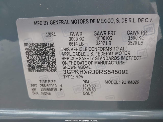 3GPKHXRJ9RS545091 Honda Prologue Touring