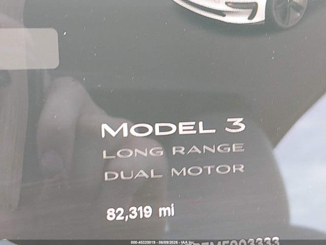 45320019 :رقم المزاد ، 5YJ3E1EB7MF903333 vin ، 2021 Tesla Model 3 Long Range مزاد بيع