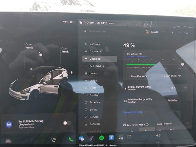 45320019 :رقم المزاد ، 5YJ3E1EB7MF903333 vin ، 2021 Tesla Model 3 Long Range مزاد بيع