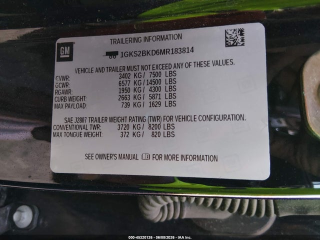 GMC Yukon 4wd Slt 2021 1GKS2BKD6MR183814 Image 9