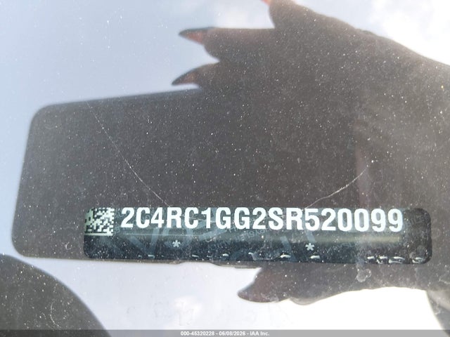 2025 Chrysler Pacifica Limited მანქანა იყიდება აუქციონზე, vin: 2C4RC1GG2SR520099, აუქციონის ნომერი: 45320228