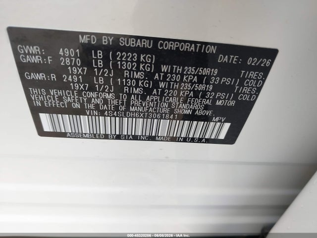 Subaru Forester Sport 2026 4S4SLDH6XT3061841 Image 9