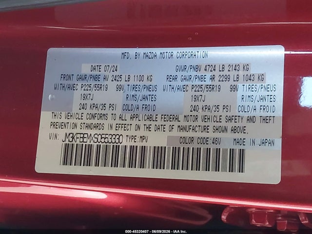 JM3KFBEMXS0553330 Mazda Cx-5 2.5 S Premium Plus