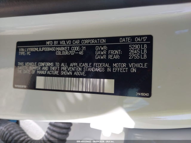 Volvo S90 T6 Inscription 2018 LVY992ML8JP008460 Image 9