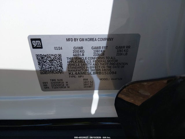 Продаж на аукціоні авто 2024 Buick Encore Gx Sport Touring Awd, vin: KL4AMESL8RB151094, номер лоту: 45320527