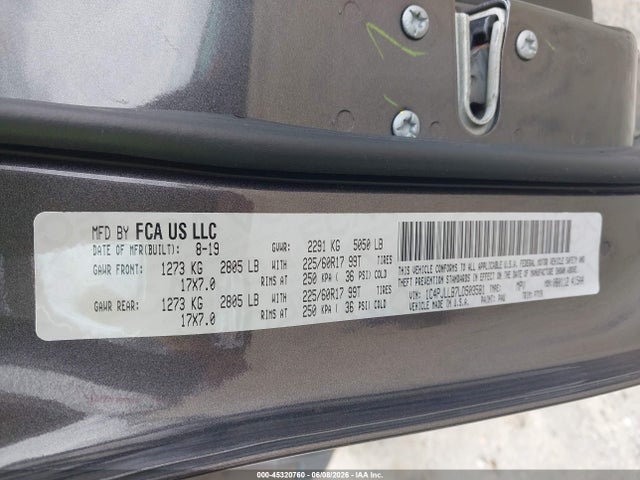 2020 Jeep Cherokee Latitude Plus Fwd მანქანა იყიდება აუქციონზე, vin: 1C4PJLLB7LD503581, აუქციონის ნომერი: 45320760