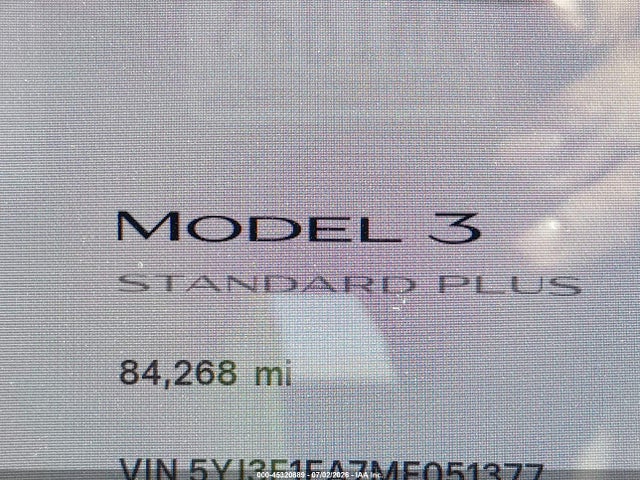 Aukcja sprzedaży 2021 Tesla Model 3 Standard Range Plus Rear-wheel Drive, vin: 5YJ3E1EA7MF051377, numer aukcji: 45320889
