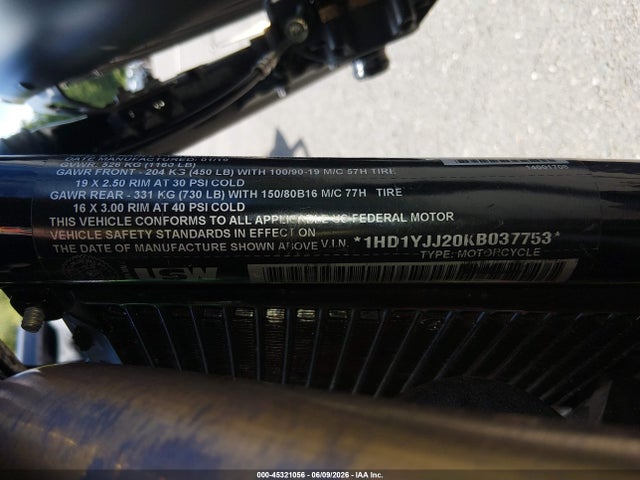 Harley-Davidson FXBB 2019 1HD1YJJ20KB037753 Image 10