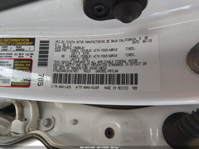 3TMGZ5AN2JM167857 Toyota Tacoma Limited