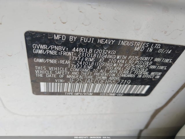 Subaru Forester 2.5i Premium 2014 JF2SJAEC0EH552719 Image 9