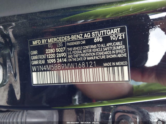 W1N4M5BB9MW168121 Mercedes-Benz Amg Glb 35 4matic