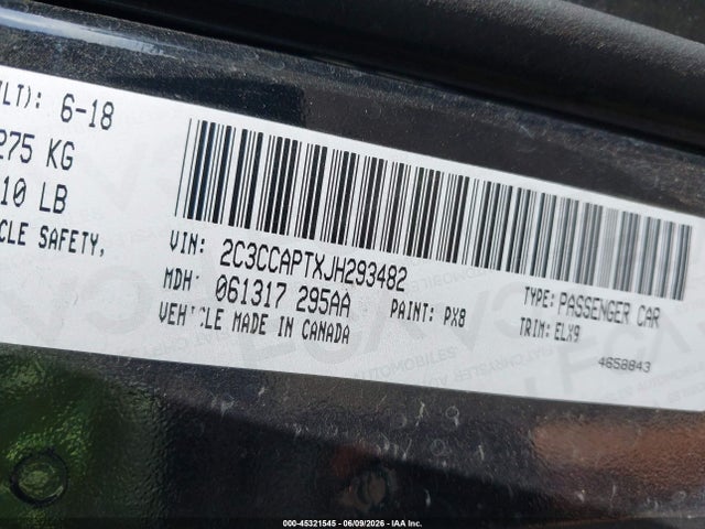 2018 Chrysler 300 300c მანქანა იყიდება აუქციონზე, vin: 2C3CCAPTXJH293482, აუქციონის ნომერი: 45321545
