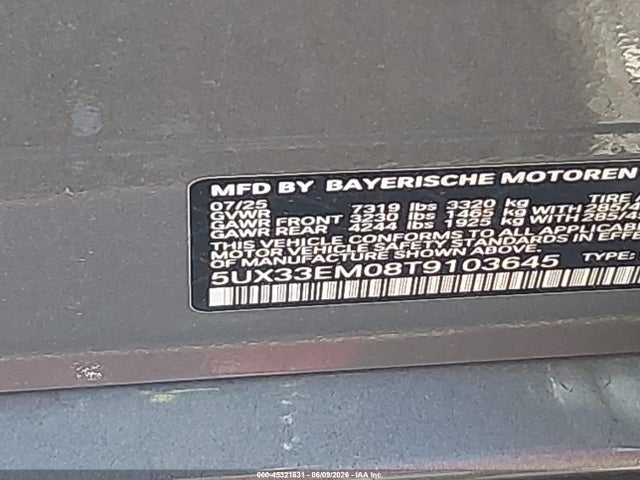 5UX33EM08T9103645 BMW X7 M60i