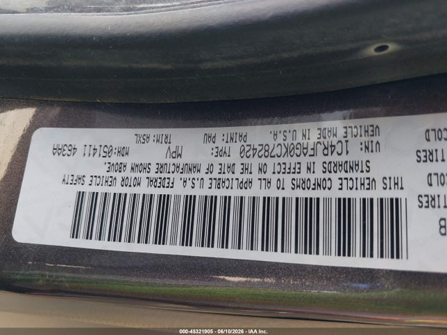 1C4RJFAG0KC782420 Jeep Grand Cherokee Laredo E 4x4
