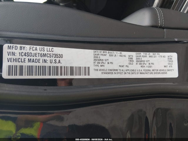 Dodge Durango Citadel Awd 2021 1C4SDJET6MC573530 Image 9