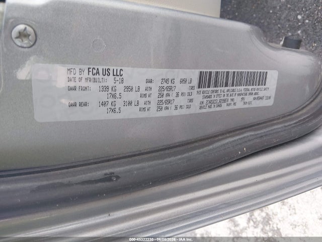 Продажа на аукционе авто 2018 Dodge Grand Caravan Sxt, vin: 2C4RDGCG1JR299874, номер лота: 45322230