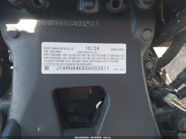 Yamaha MT09 2025 JYARN94E6SA002511 Image 10