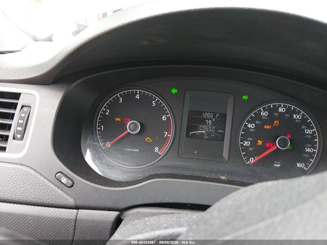 2012 Volkswagen Jetta 2.0l S მანქანა იყიდება აუქციონზე, vin: 3VW2K7AJ1CM305265, აუქციონის ნომერი: 45322467