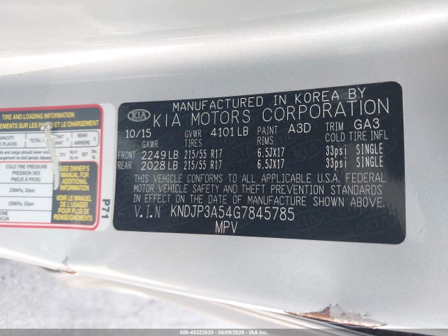 Aukcja sprzedaży 2016 Kia Soul +, vin: KNDJP3A54G7845785, numer aukcji: 45322530
