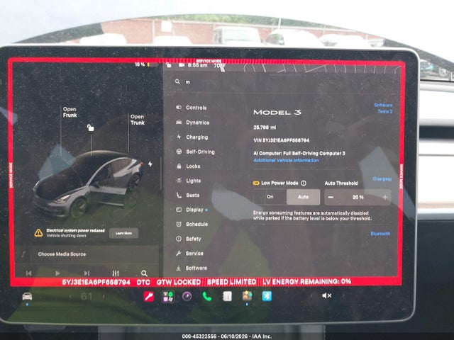 Продажа на аукционе авто 2023 Tesla Model 3 Rear-wheel Drive, vin: 5YJ3E1EA6PF658794, номер лота: 45322556