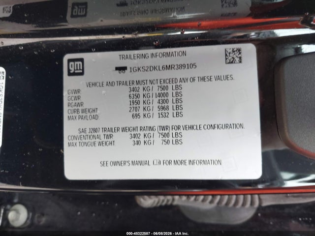 GMC Yukon 4wd Denali 2021 1GKS2DKL6MR389105 Image 9