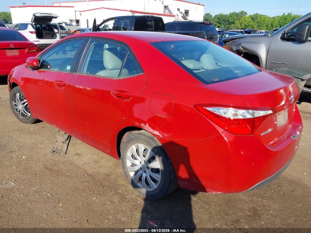 Продаж на аукціоні авто 2015 Toyota Corolla Le, vin: 2T1BURHEXFC385504, номер лоту: 45322652
