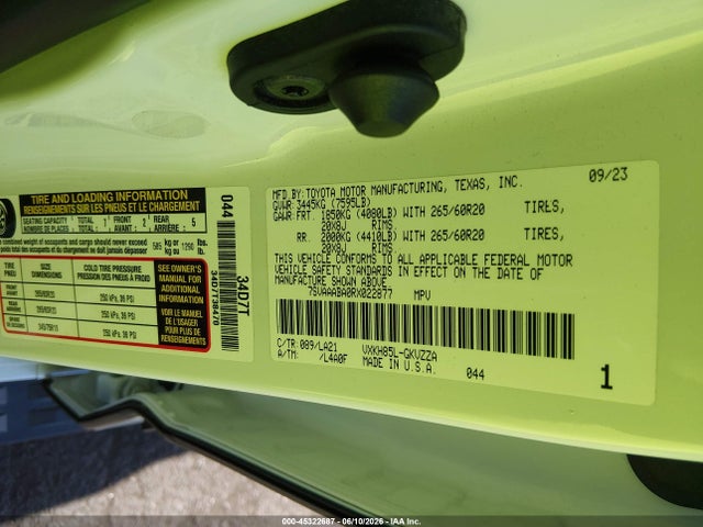 Toyota Sequoia Platinum 2024 7SVAAABA0RX022877 Image 9
