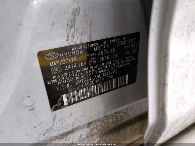 Genesis G70 2.0t Rwd 2020 KMTG44LA8LU045409 Image 9