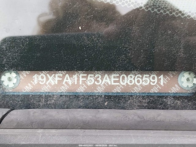 45322831 :رقم المزاد ، 19XFA1F53AE086591 vin ، 2010 Honda Civic Lx مزاد بيع