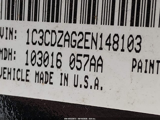 Aukcja sprzedaży 2014 Dodge Avenger Se, vin: 1C3CDZAG2EN148103, numer aukcji: 45322872