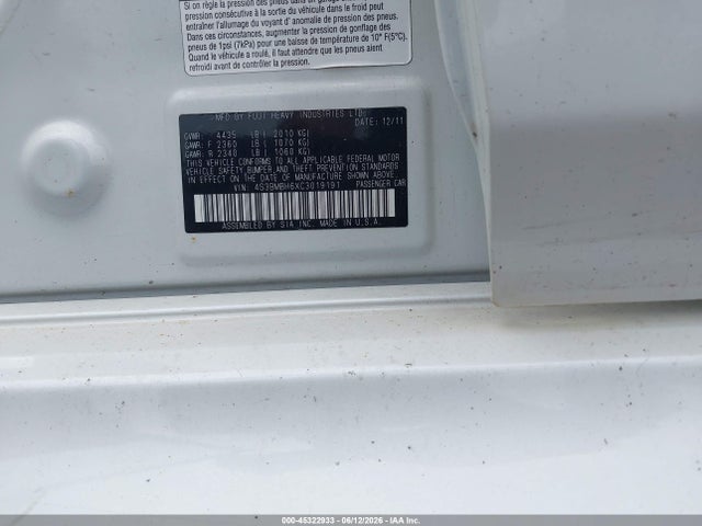 Продаж на аукціоні авто 2012 Subaru Legacy 2.5i Premium, vin: 4S3BMBH6XC3019191, номер лоту: 45322933