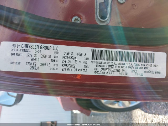 Продажа на аукционе авто 2014 Ram 1500 Big Horn, vin: 1C6RR7GT5ES313831, номер лота: 45322951