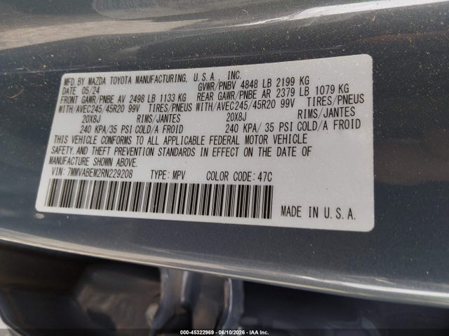 2024 Mazda Cx-50 2.5 S Premium Plus მანქანა იყიდება აუქციონზე, vin: 7MMVABEM2RN229208, აუქციონის ნომერი: 45322969