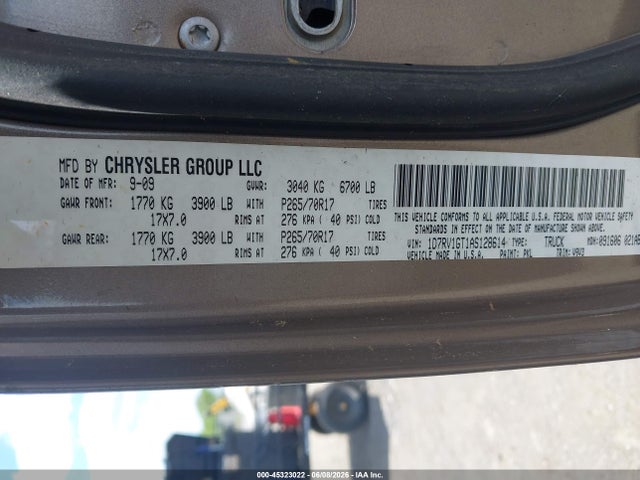 45323022 :رقم المزاد ، 1D7RV1GT1AS128614 vin ، 2010 Dodge Ram 1500 Slt/sport/trx مزاد بيع